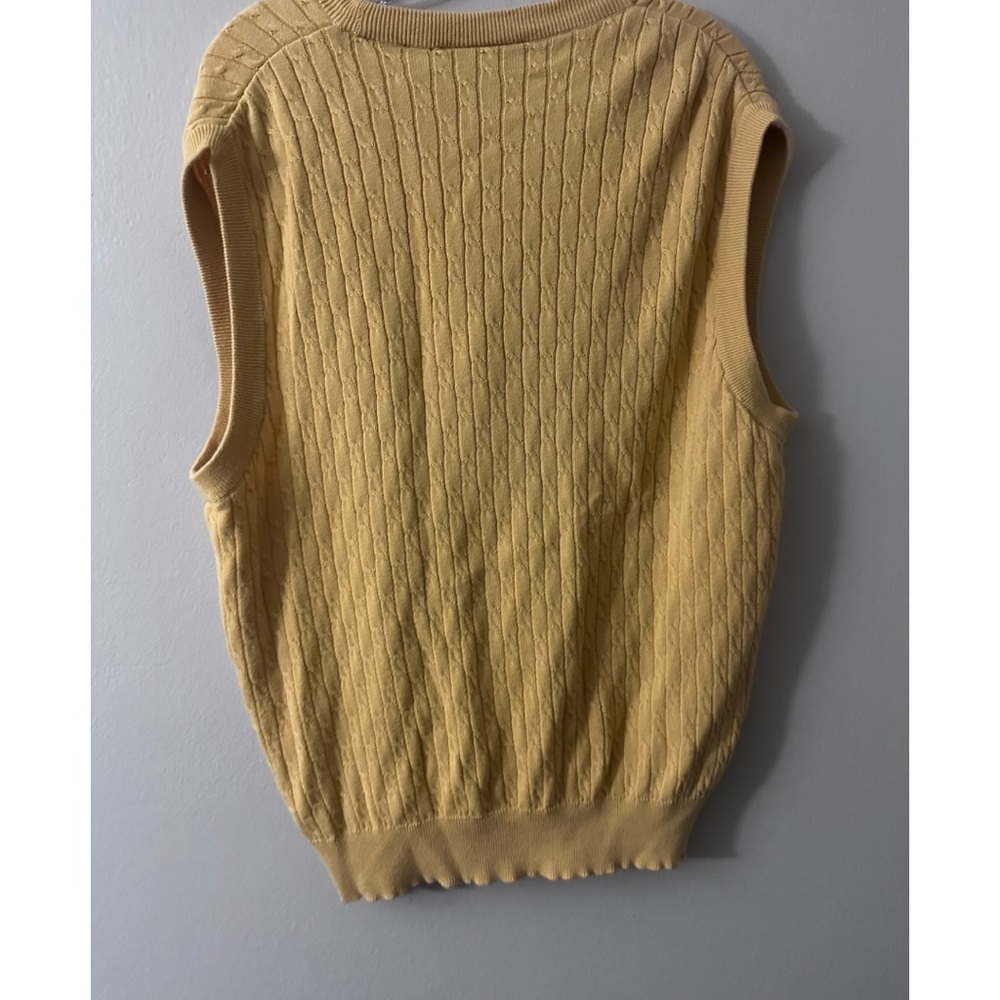 Greg Norman Collection Tan Cable Knit Vest - Picture 5 of 5